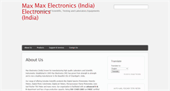 Desktop Screenshot of maxelectronicsindia.com