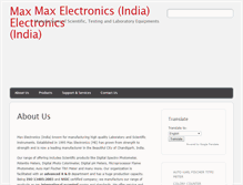 Tablet Screenshot of maxelectronicsindia.com